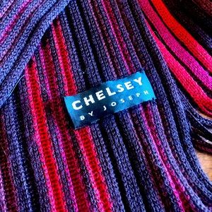 Chelsey by Joseph Jewel Tones Scarf Wide Extra Long Fringed